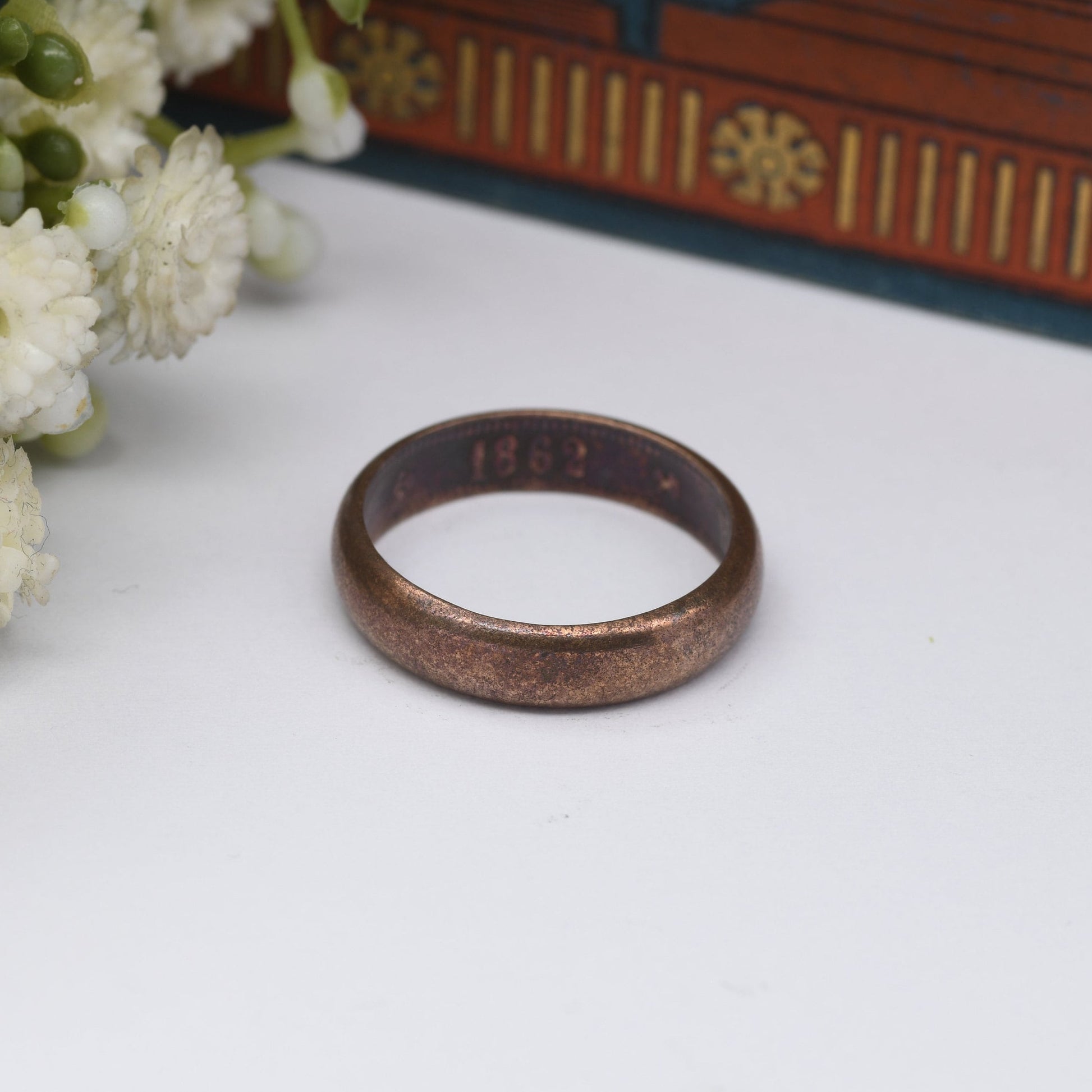 Antique Napoleon III 2 Centimes Ring 1862 - France Emperor | Bronze Coin Jewellery | UK Size - Q | US Size - 8