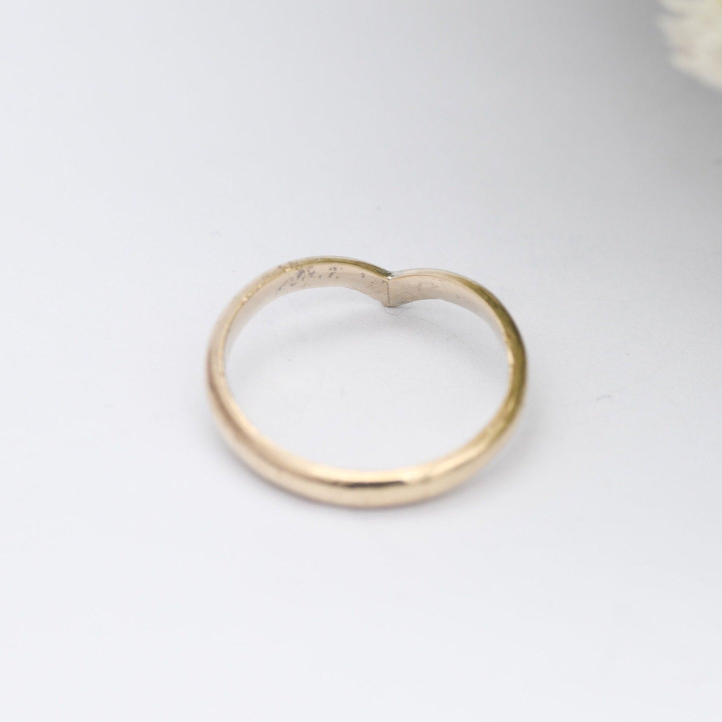 Vintage Sterling Silver Wishbone Ring 1994 by Bracelon BLTD - GolSil Gold Plated | UK Size - N | US Size - 6 3/4