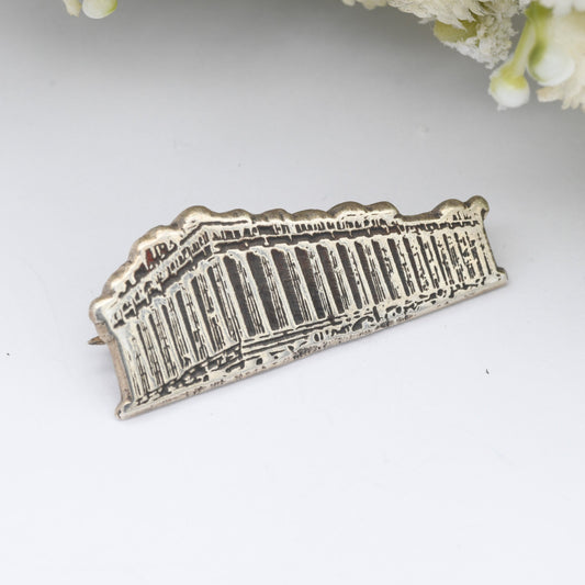 Vintage Sterling Silver Parthenon Brooch - Ancient Greek Souvenir | Classical Student Gift | Athens Acropolis