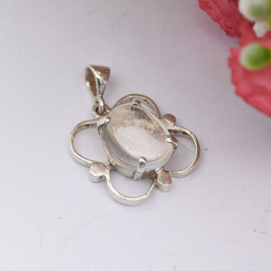 Vintage Sterling Silver Moonstone Pendant