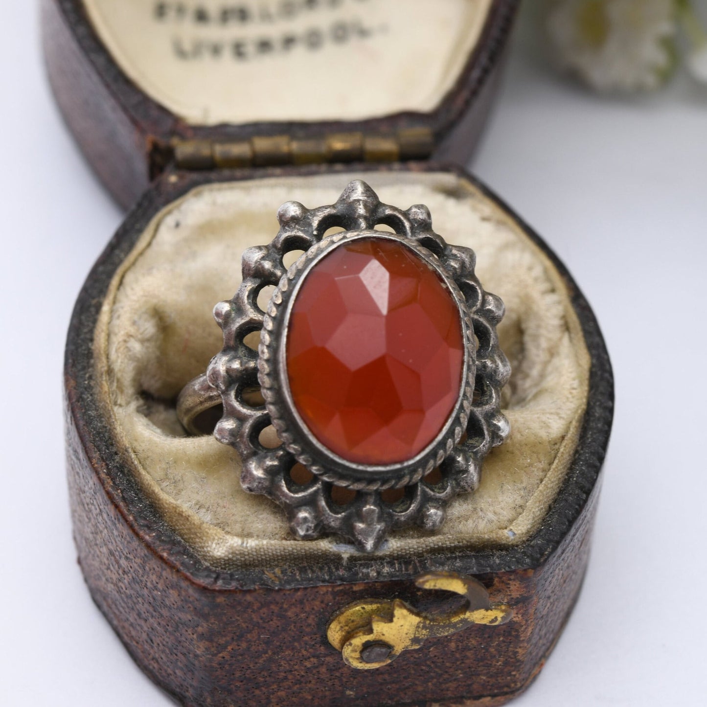 Vintage Silver Carnelian Ring