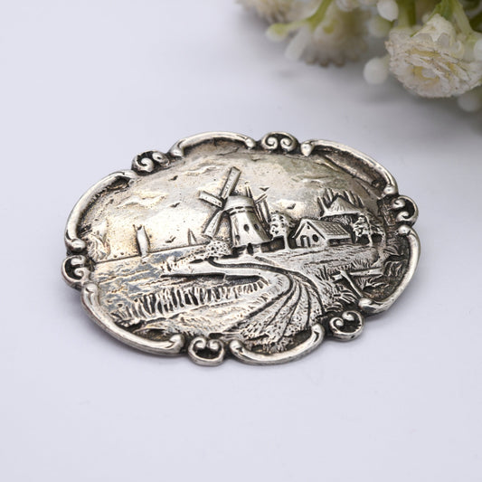 Vintage Dutch Silver Brooch