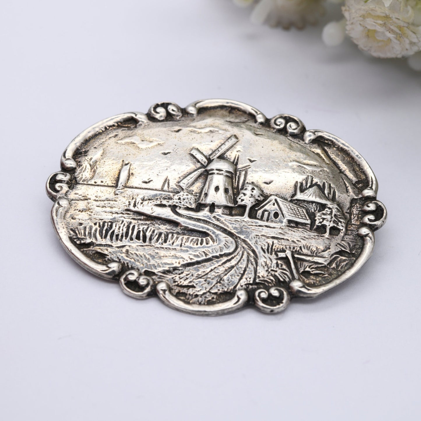 Vintage Dutch Silver Brooch