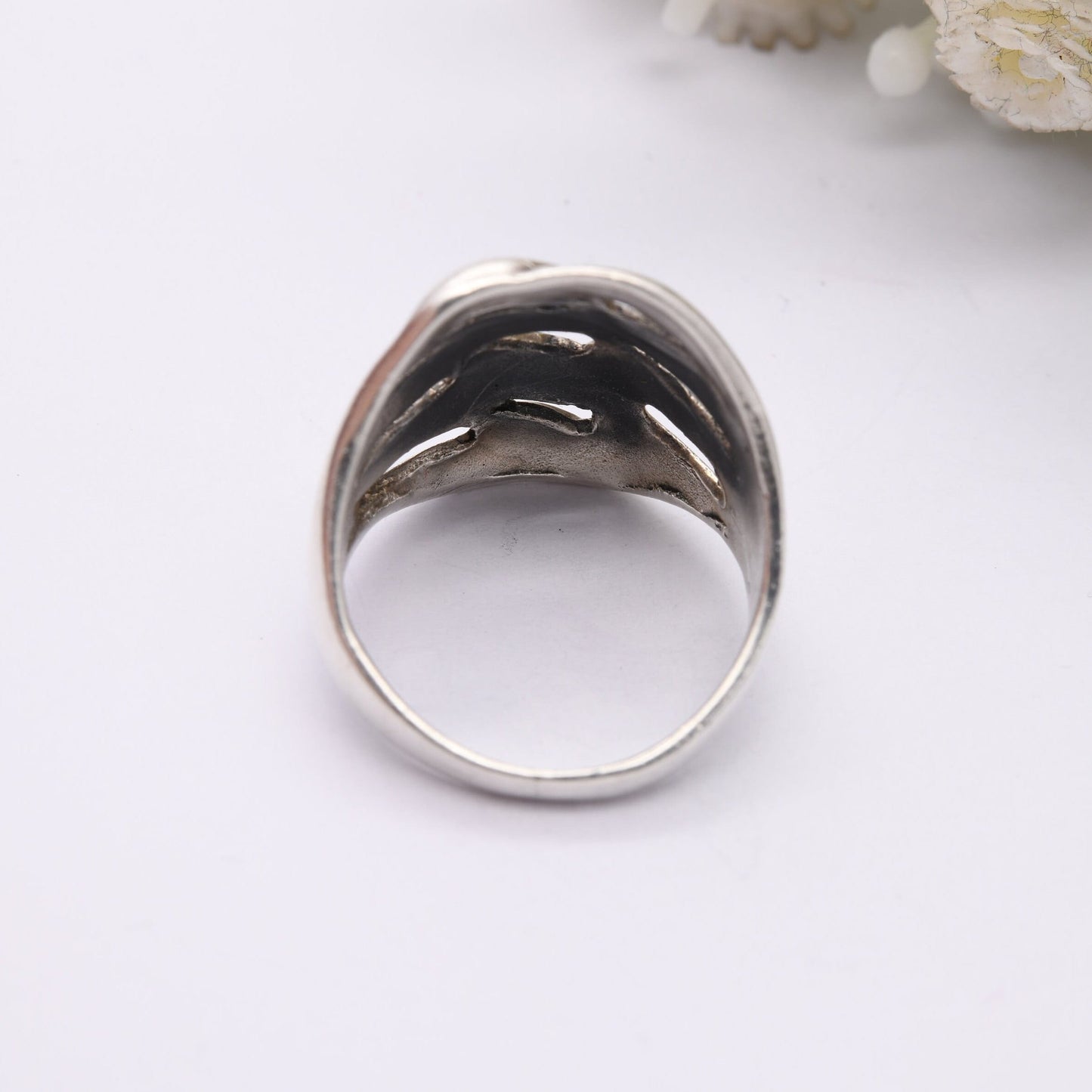 Vintage Sterling Silver Woven Knot Ring