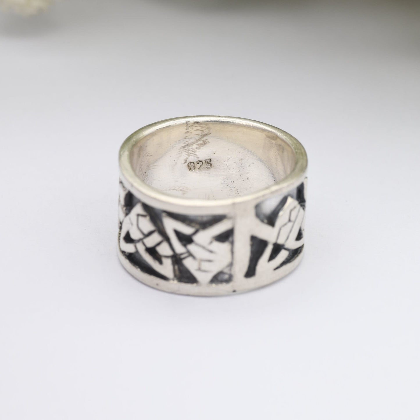 Vintage Sterling Silver Celtic Knot Band Ring