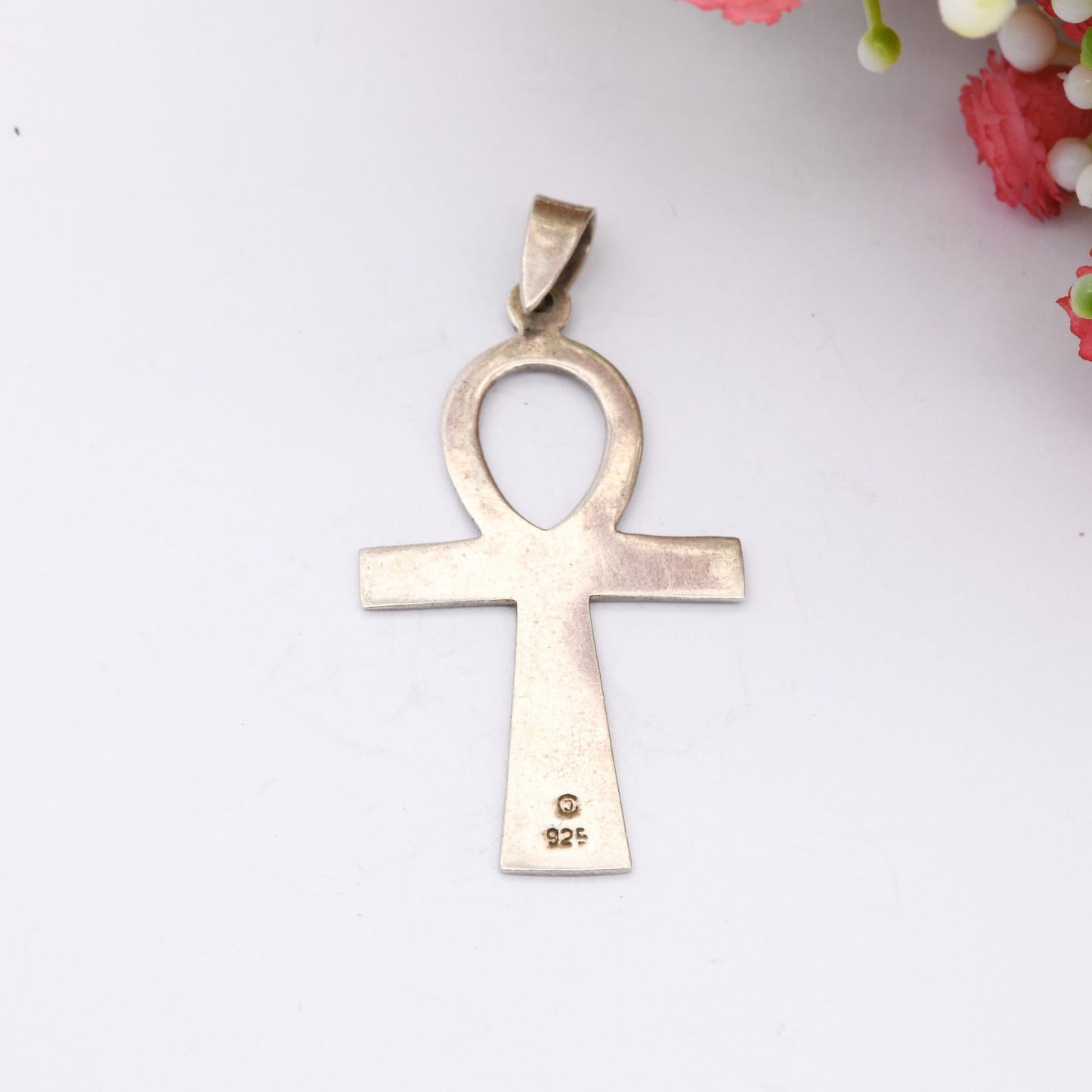 Vintage Sterling Silver Egyptian Ankh Pendant