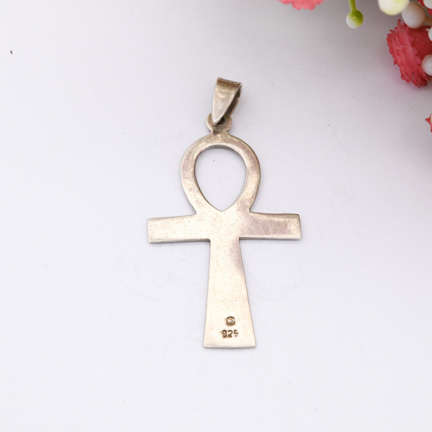 Vintage Sterling Silver Egyptian Ankh Pendant