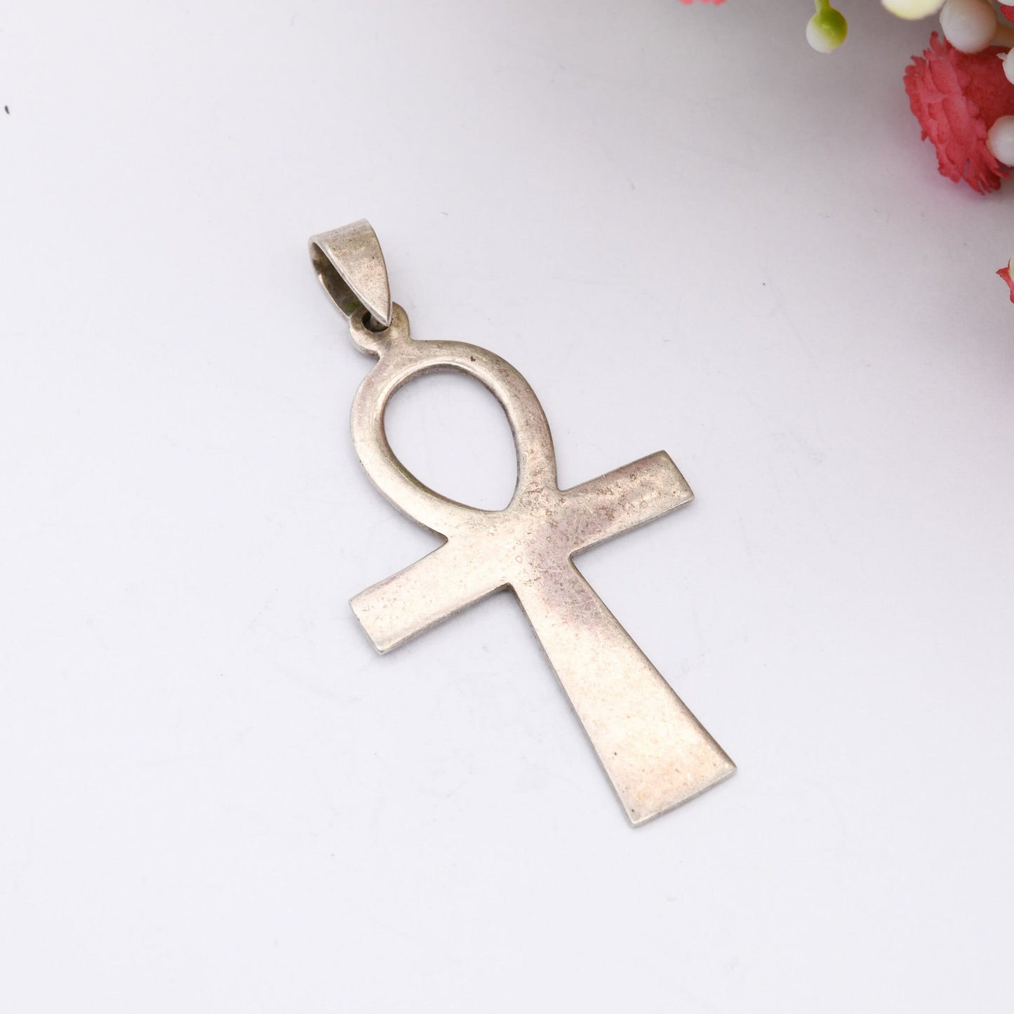 Vintage Sterling Silver Egyptian Ankh Pendant