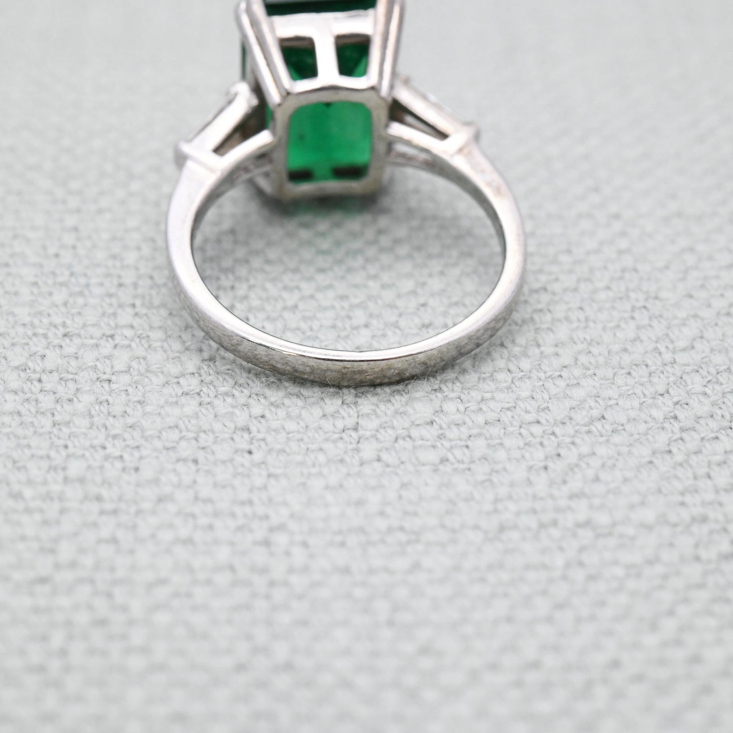 Sterling Silver Green Stone Statement Ring