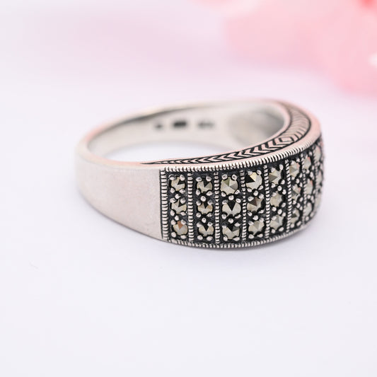 Sterling Silver Marcasite Ring Esse