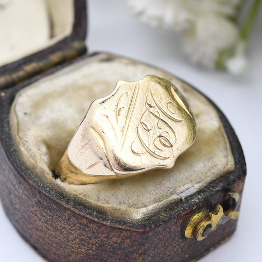 Vintage 9ct Gold Signet Ring