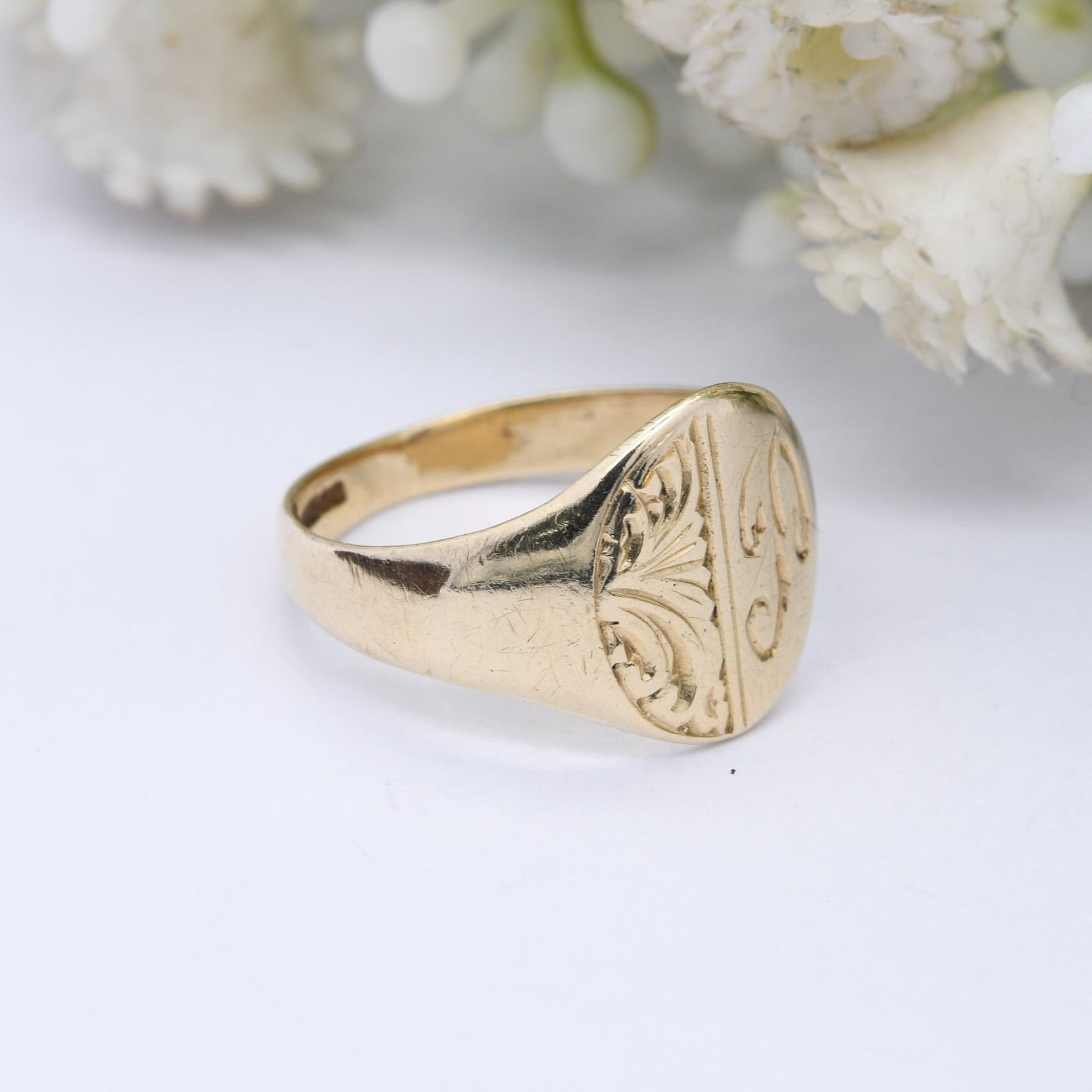 Vintage 9ct Gold Signet Ring 1990