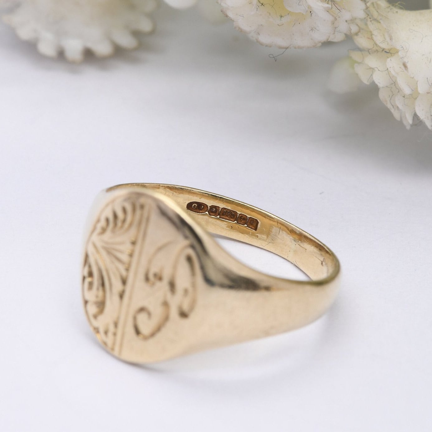 Vintage 9ct Gold Signet Ring 1990