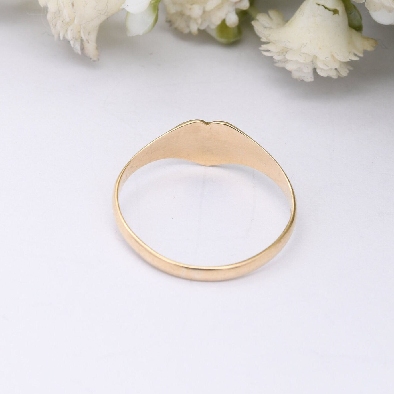 Vintage 9ct Gold Heart Signet Ring 1988