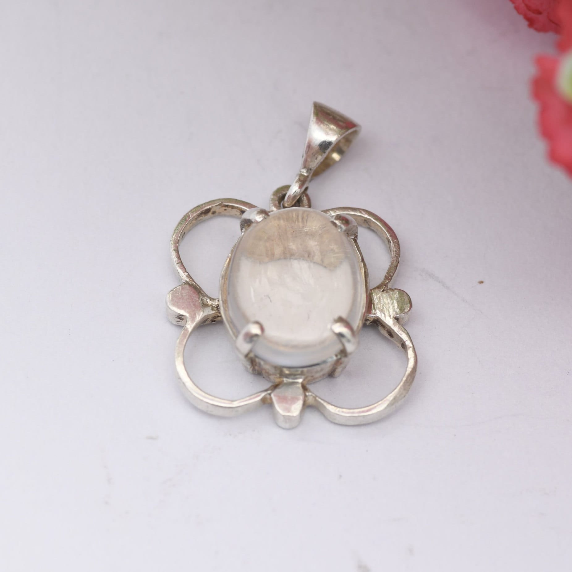 Vintage Sterling Silver Moonstone Pendant