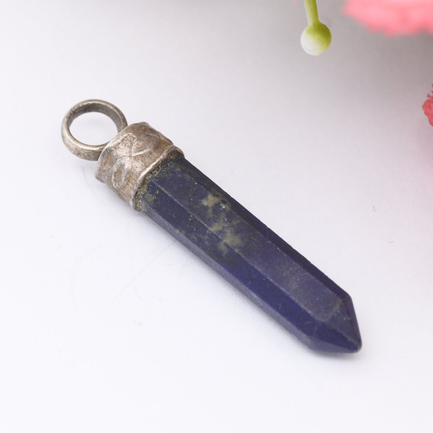 Vintage Lapis Lazuli Pendant - Faceted Gemstone | Deep Blue | Crystal Charm