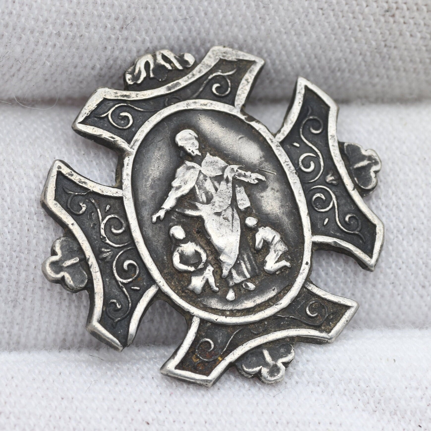 Antique 1903 Sterling Silver Token - Manchester District Sunday School Association Bazaar Fob | Religious Christian Collectable | Edwardian