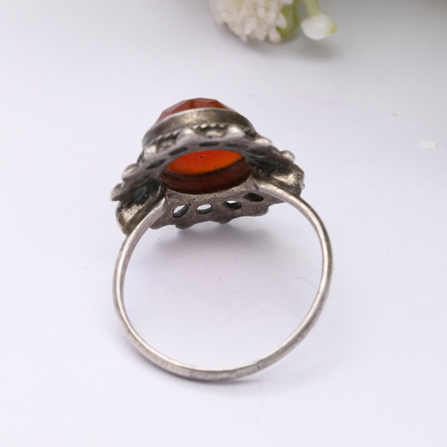 Vintage Silver Carnelian Ring