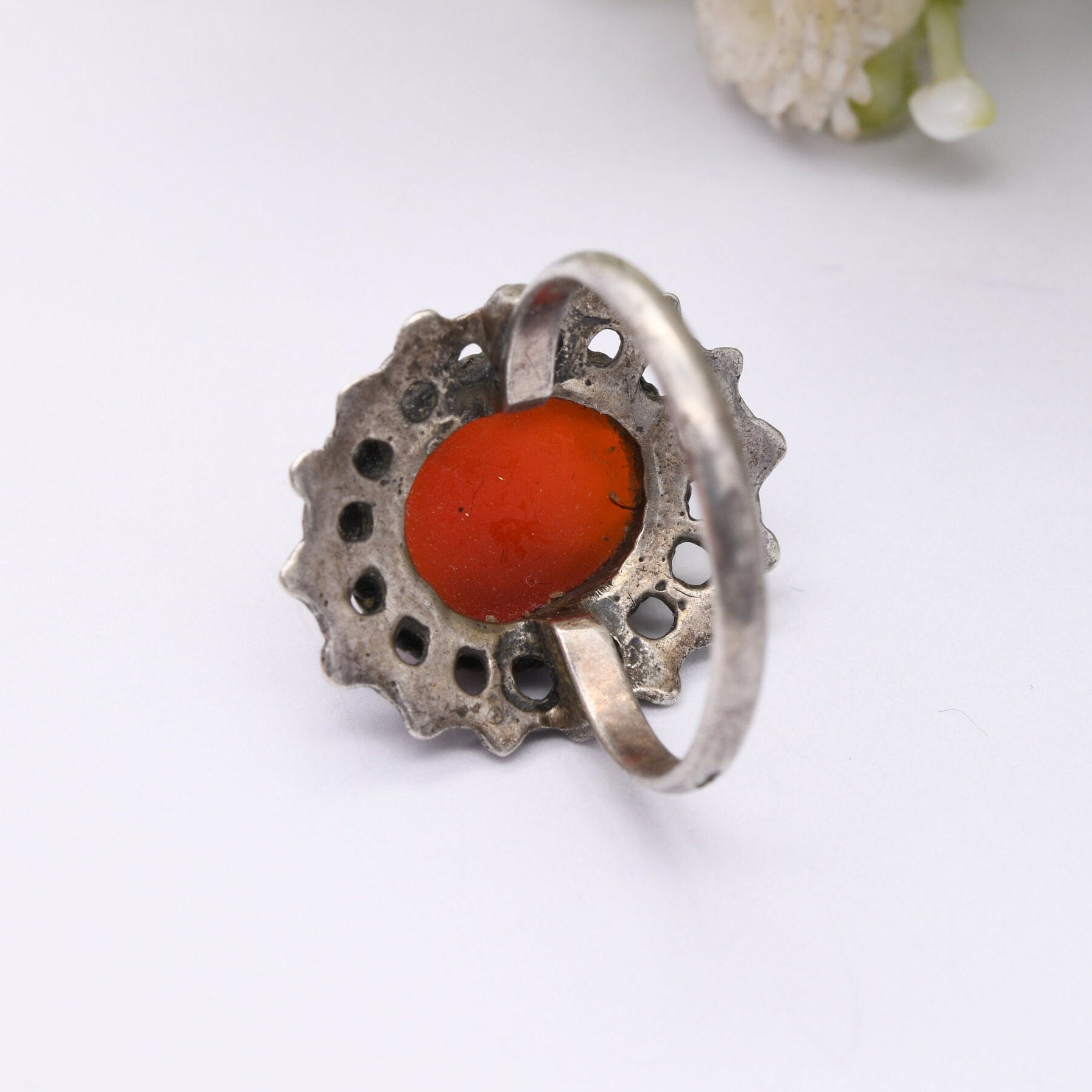 Vintage Silver Carnelian Ring