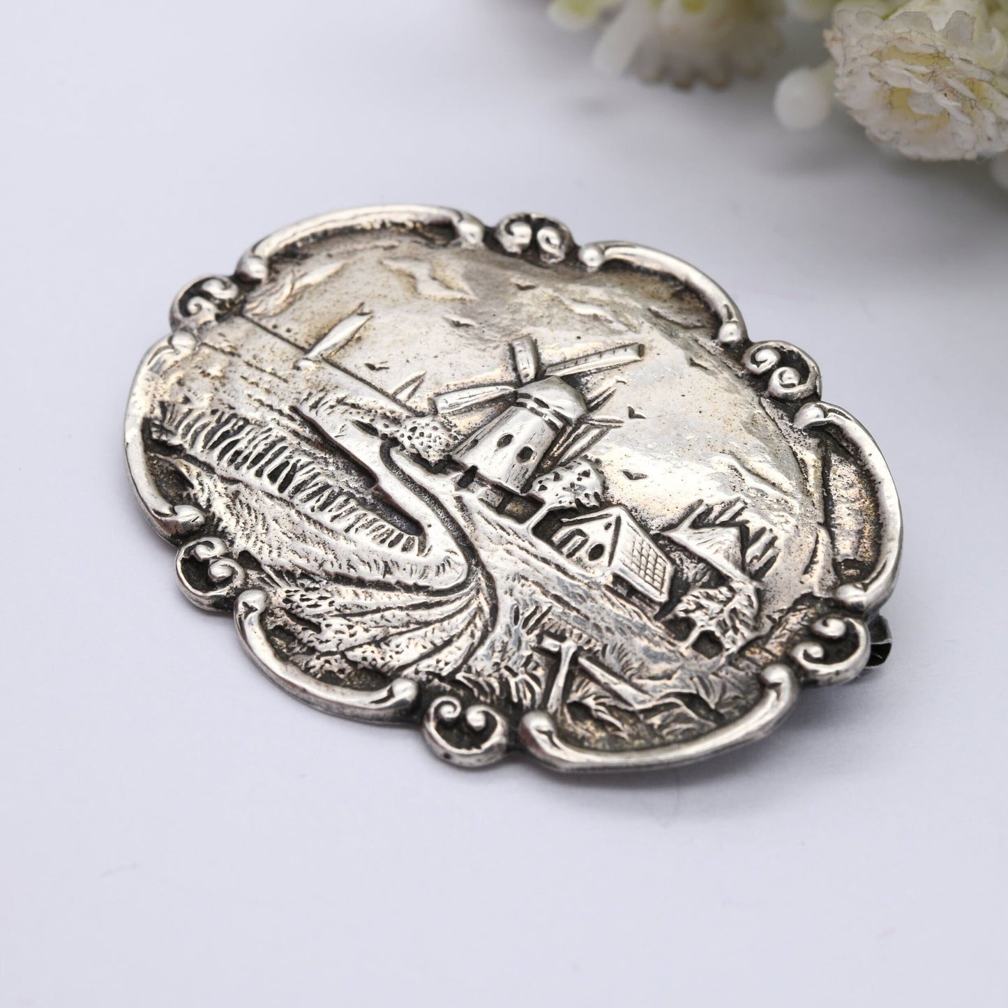 Vintage Dutch Silver Brooch