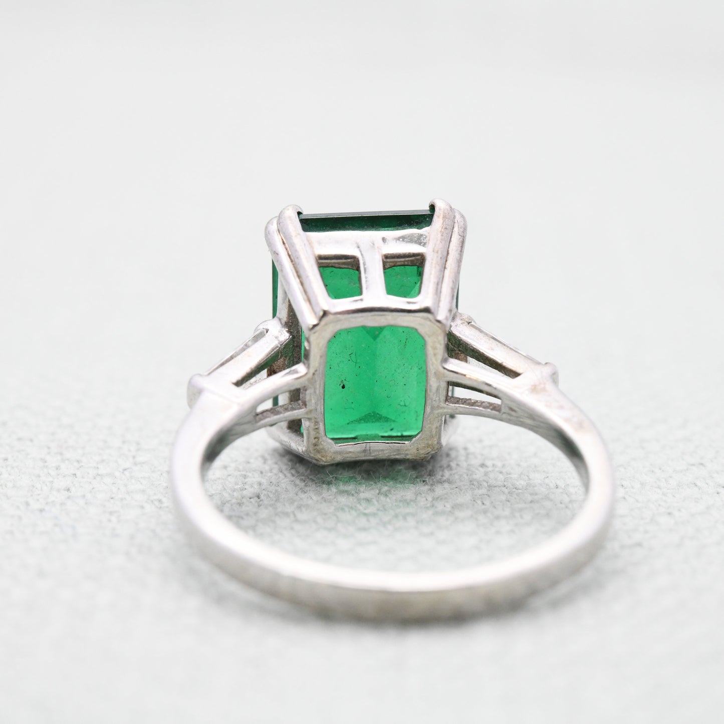 Sterling Silver Green Stone Statement Ring