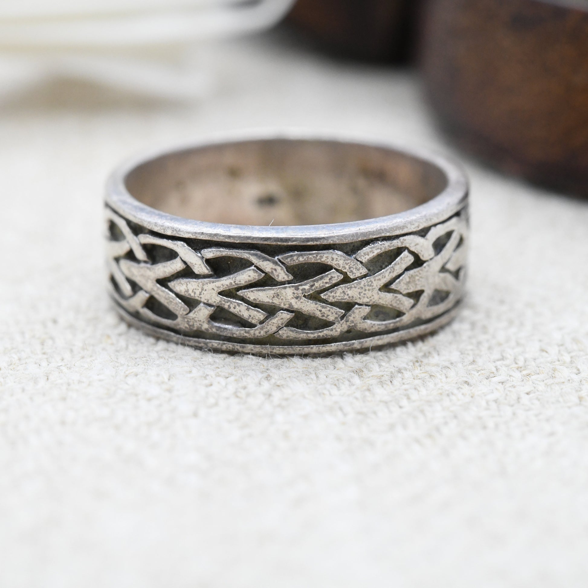 Vintage Sterling Silver Celtic Band Ring