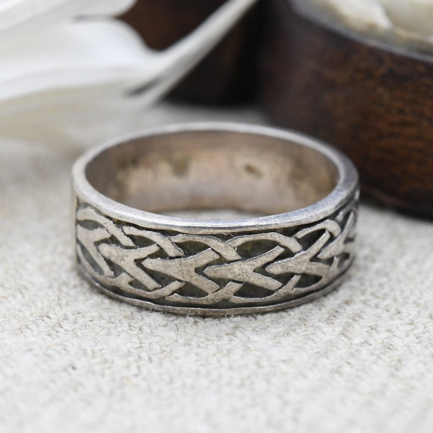 Vintage Sterling Silver Celtic Band Ring