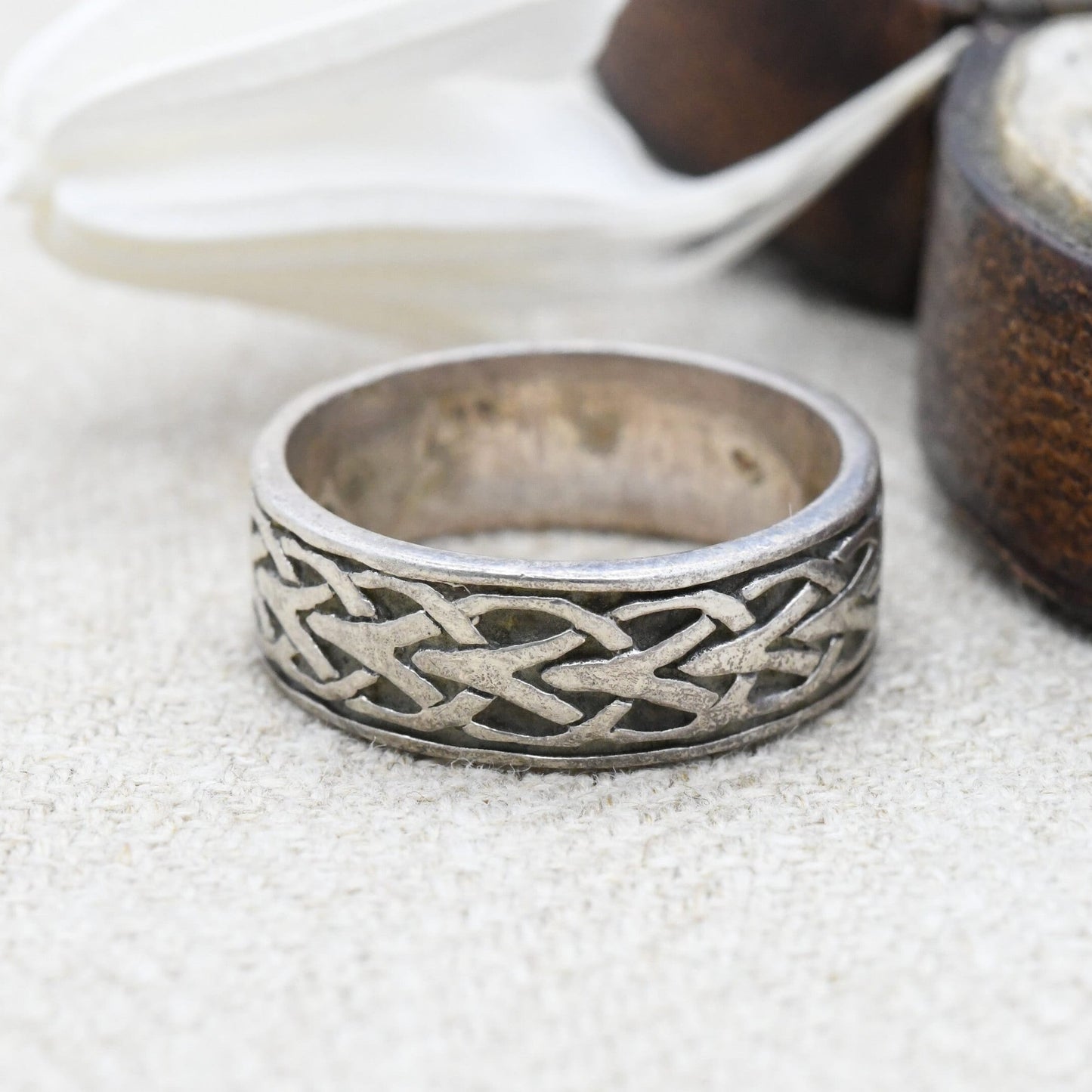 Vintage Sterling Silver Celtic Band Ring