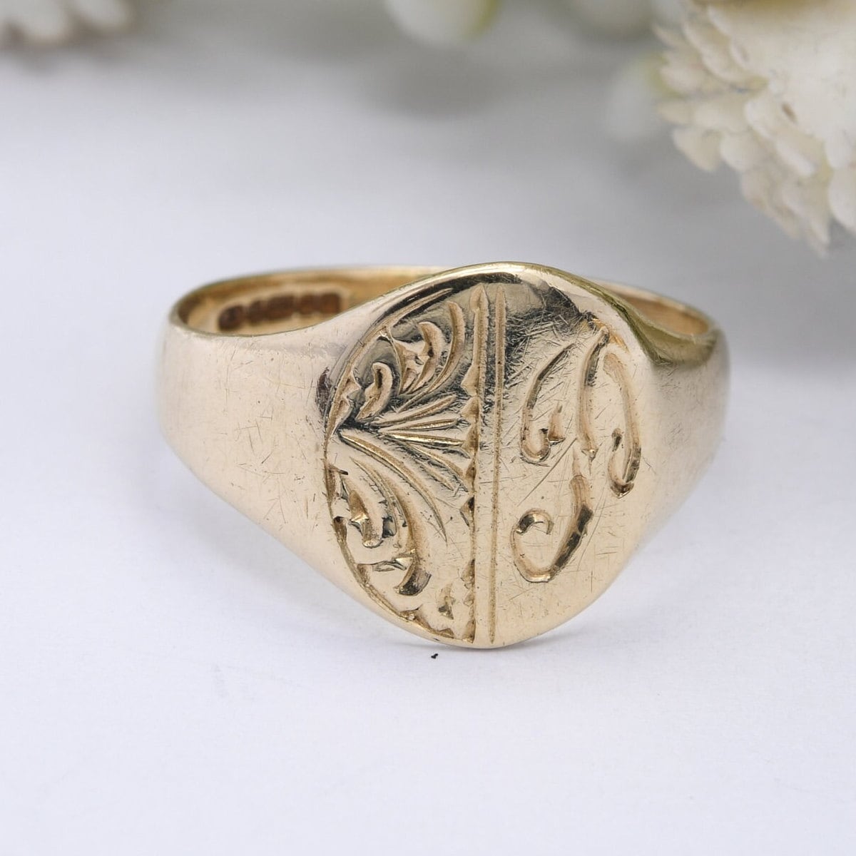 Vintage 9ct Gold Signet Ring 1990