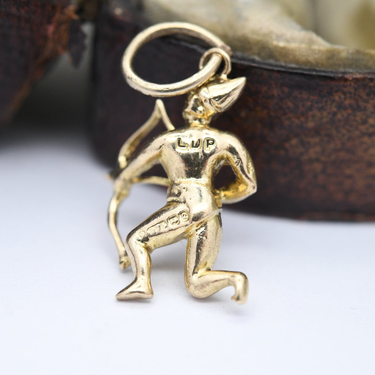 Vintage 9ct Gold Robin Hood Charm Pendant 1970s - Old English Folklore | Archer with a Bow | for Charm Bracelet Charm Necklace