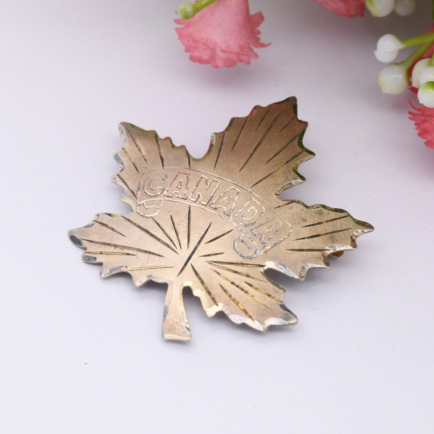 Vintage Bond Boyd Sterling Silver Canada Maple Leaf Brooch - Silver Canadian Souvenir