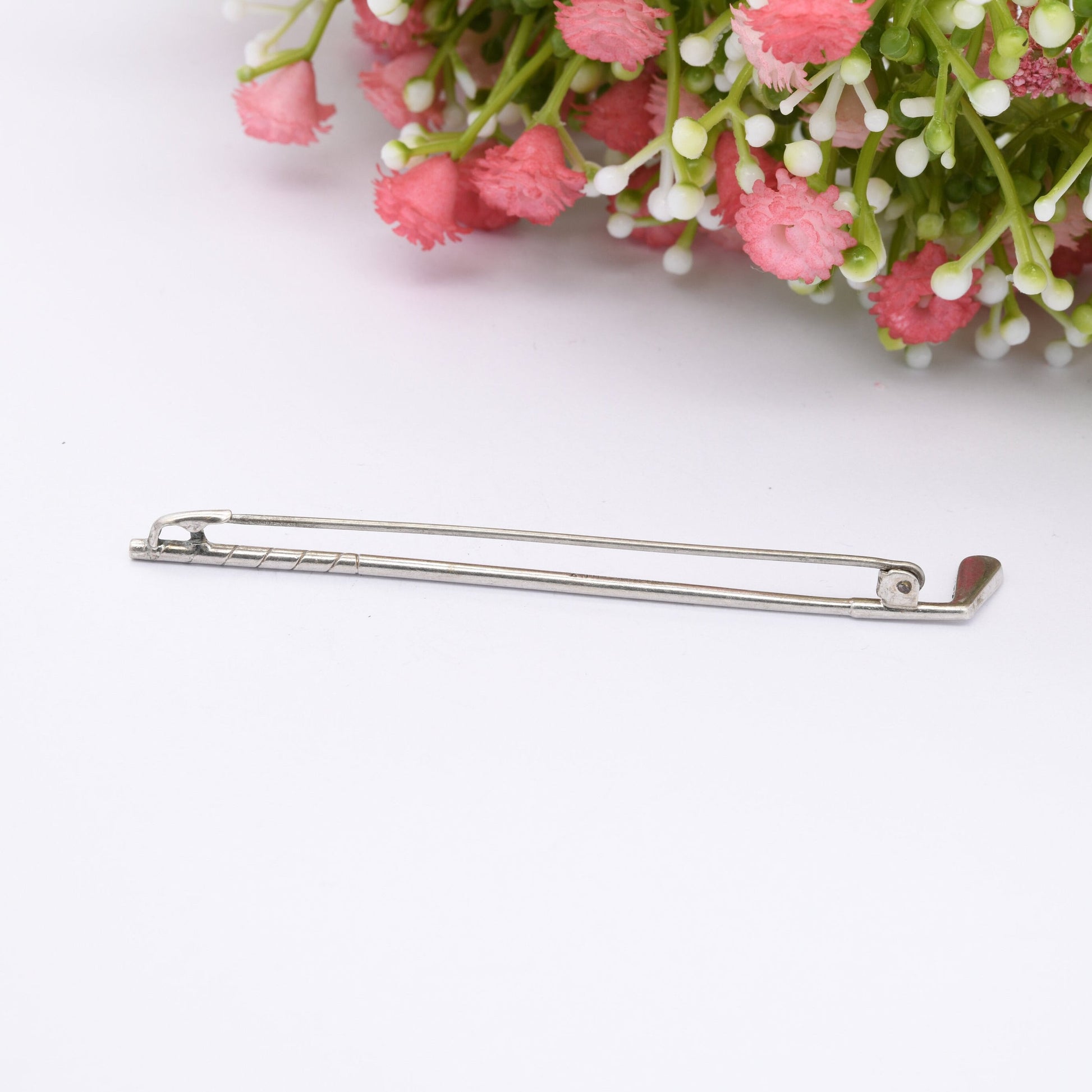 Vintage Golf Club Sterling Silver Brooch - Golfing Gift | Unusual Bar Brooch