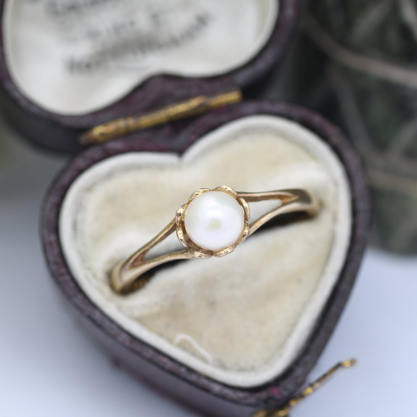 Vintage 9ct Gold Pearl Ring 1986 by Slade and Kempton S&K - Statement Solitaire | Stylish 1980s Jewellery | UK Size - P | US Size - 7 1/2