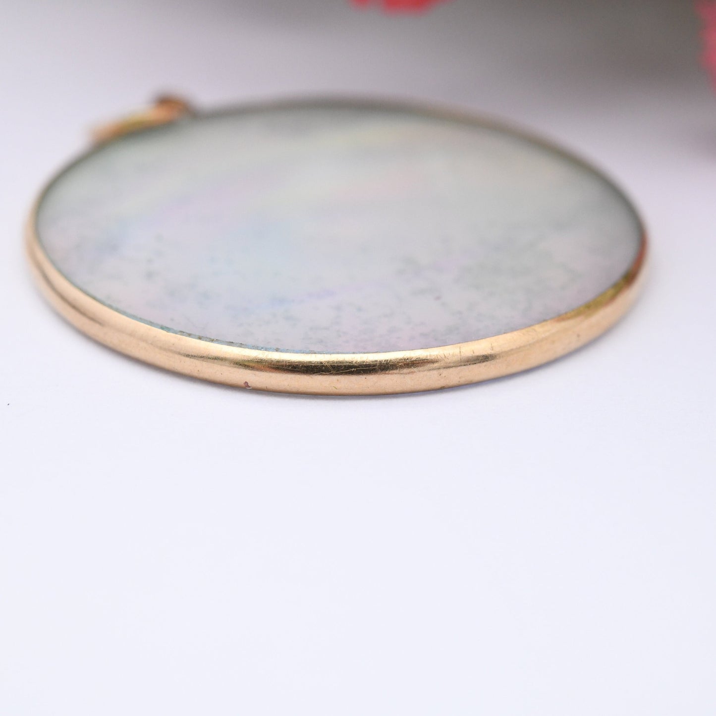 Vintage 9ct Gold Hologram Eye Pendant - 3D Effect Holographic Image | Charm Necklace