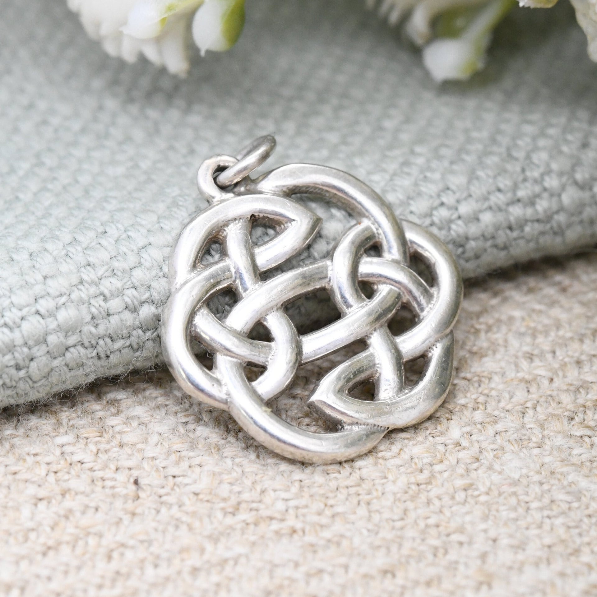 Vintage Sterling Silver Celtic Knot Pendant