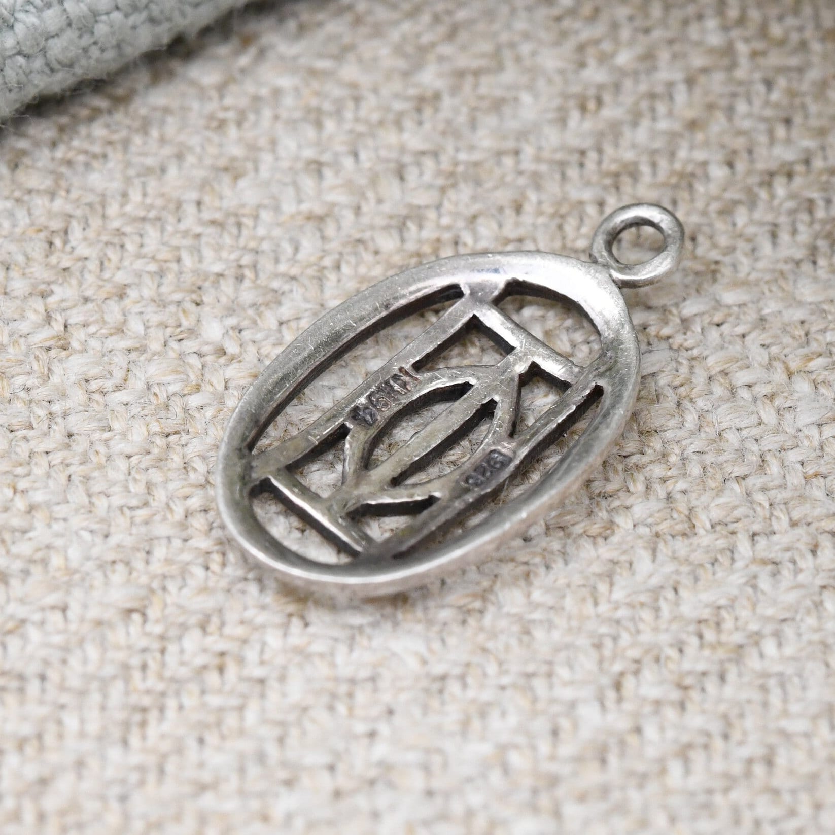 Vintage Sterling Silver Celtic Openwork Pendant by Kit Heath - 1990s Minimalist Silver Jewellery