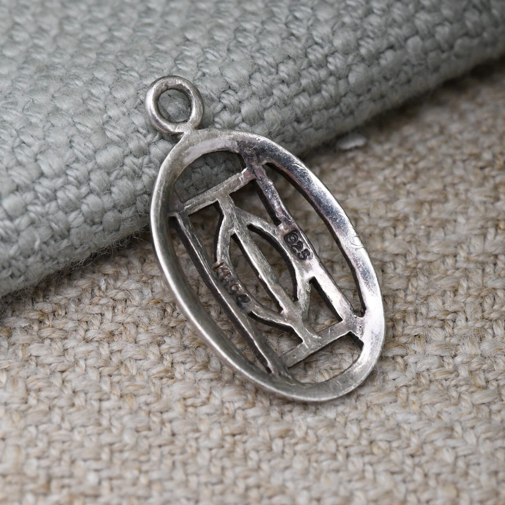 Vintage Sterling Silver Celtic Openwork Pendant by Kit Heath - 1990s Minimalist Silver Jewellery