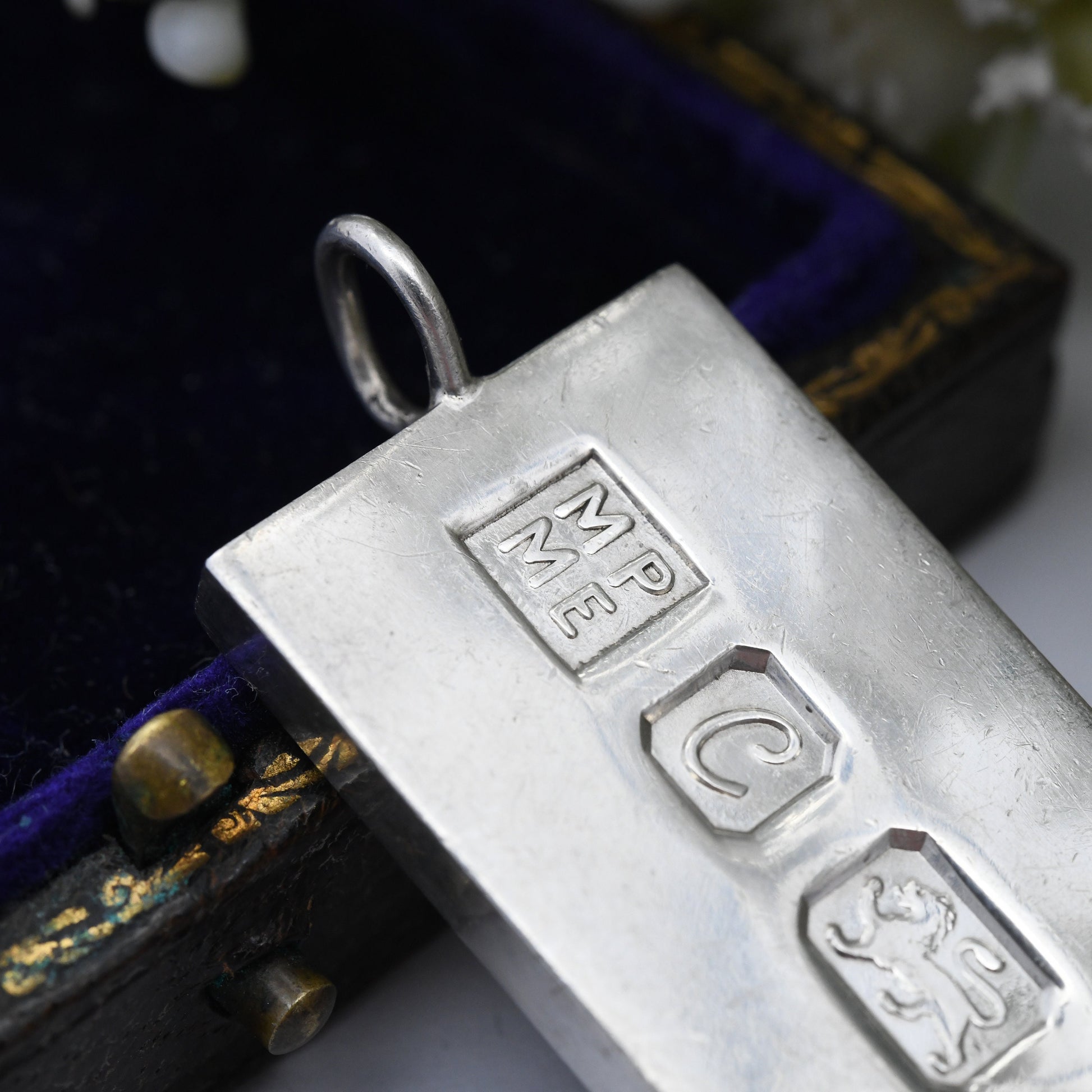 Vintage Sterling Silver Ingot Pendant 1977 with Queen Elizabeth II Silver Jubilee Stamp - Hallmarked Birmingham MPME | Mid-Century Necklace