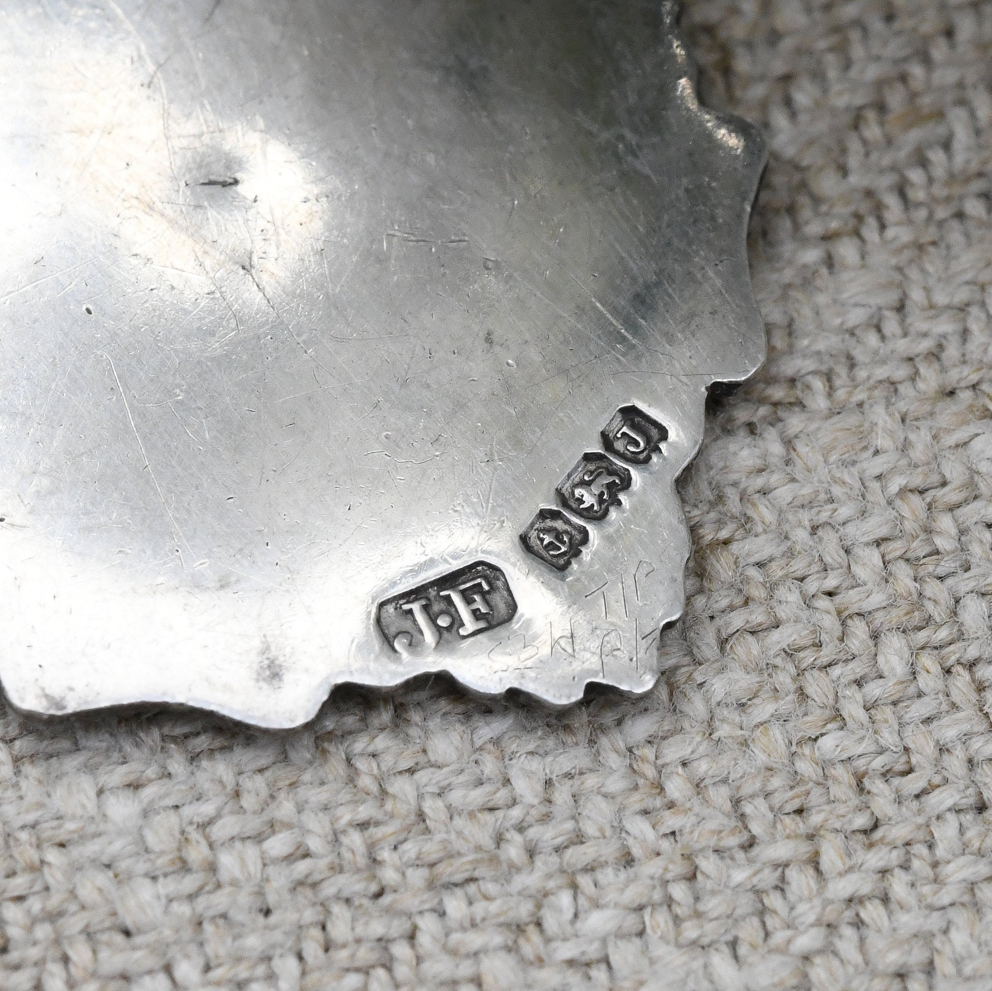 Vintage Sterling Silver Watch Fob Pendant 1933 by James Fenton - with Blank Shield to the Front