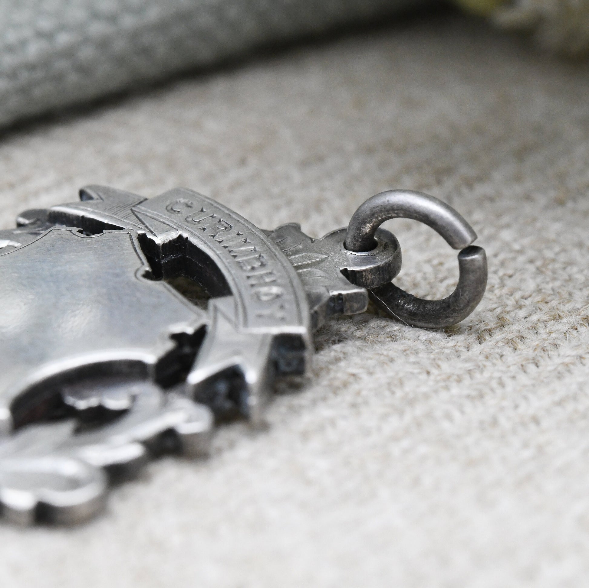 Vintage Sterling Silver Watch Fob Pendant 1927 - Curimbhoy Challenge Shield | Winning Medal