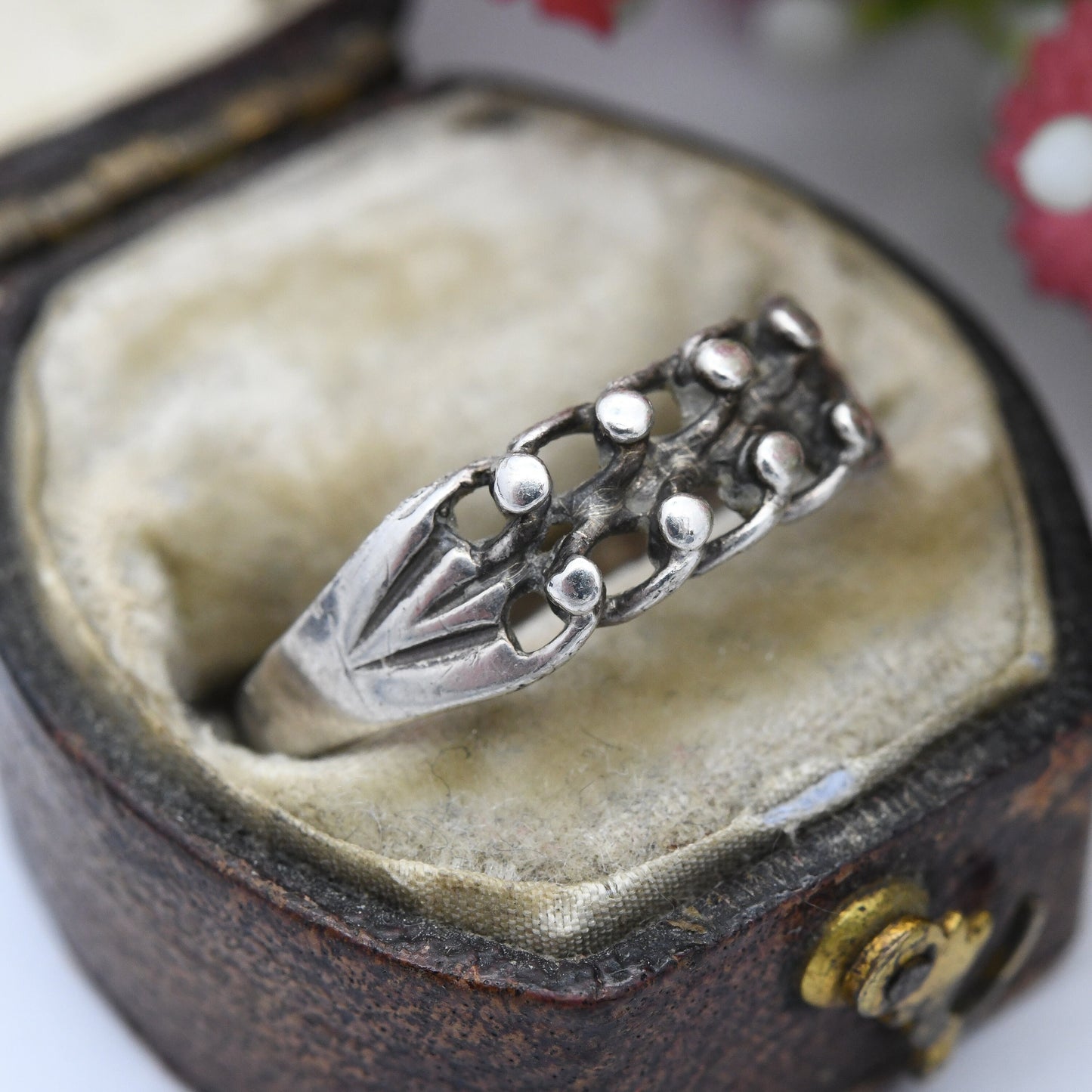 Vintage Sterling Silver Keeper Ring - 2 Rows | Unisex Everyday Silver Band | UK Size - O 1/2 | US Size - 7 1/2