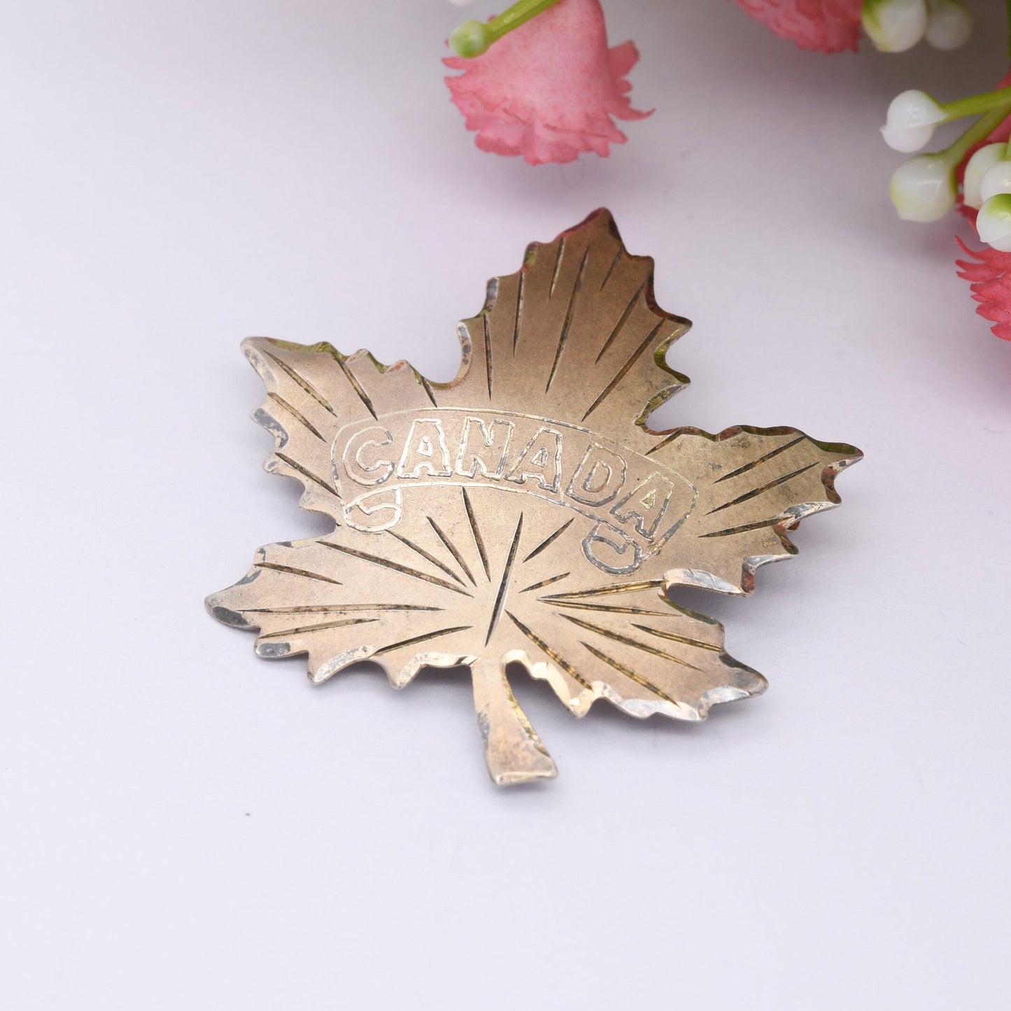 Vintage Bond Boyd Sterling Silver Canada Maple Leaf Brooch - Silver Canadian Souvenir