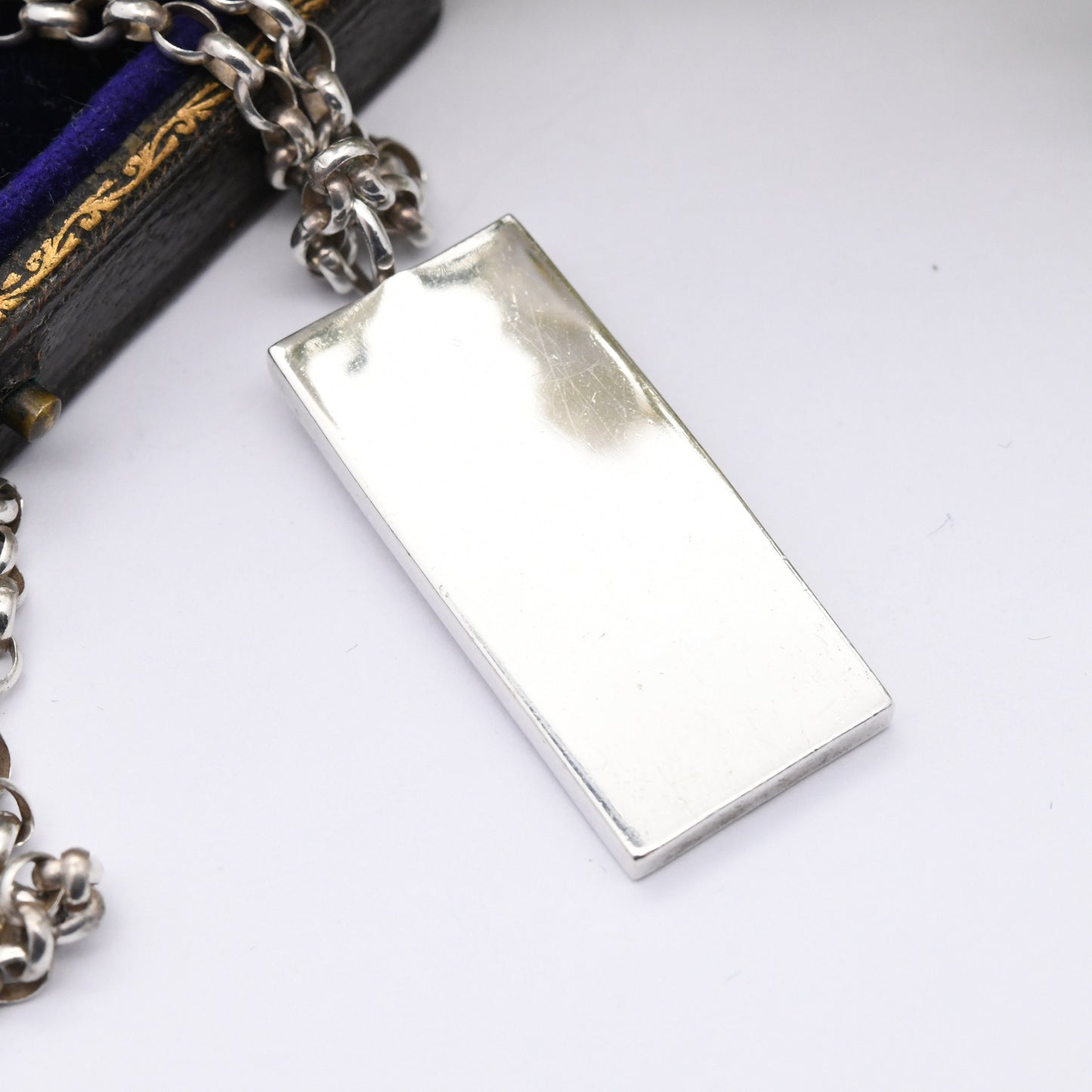 Vintage Sterling Silver Ingot Pendant 1977 with Queen Elizabeth II Silver Jubilee Stamp - Birmingham Hallmark | Mid-Century Necklace