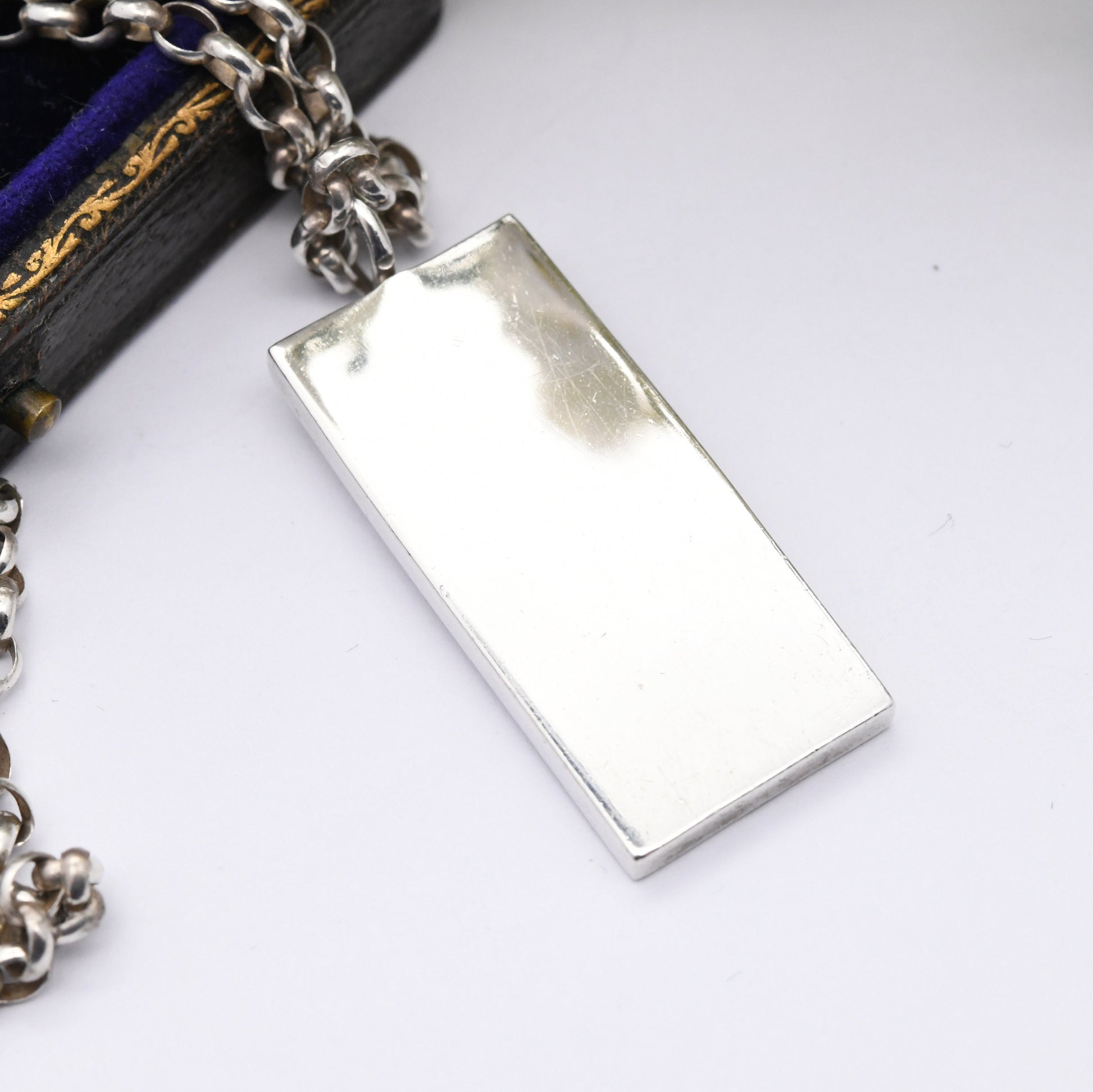 Vintage Sterling Silver Ingot Pendant 1977 with Queen Elizabeth II Silver Jubilee Stamp - Birmingham Hallmark | Mid-Century Necklace
