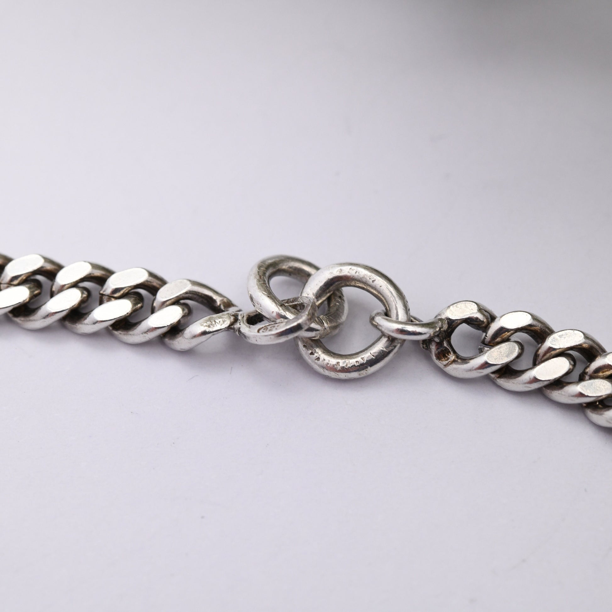 Vintage Sterling Silver Long Curb Link Chain Necklace - Y2K Flat Curb | Heavy Silver Necklace | 28" 71cm