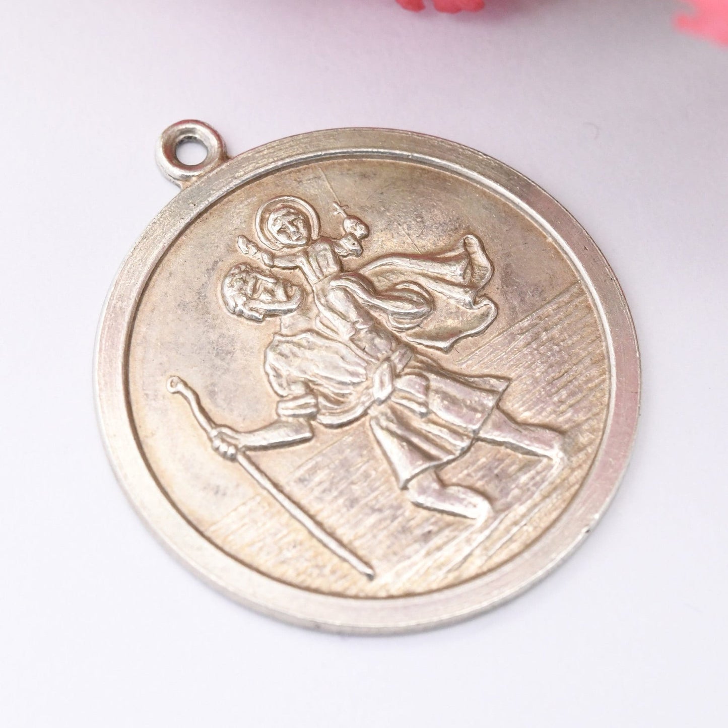 Vintage Sterling Silver St. Christopher Pendant - Saint of Travelling | Christian Religious Jewellery