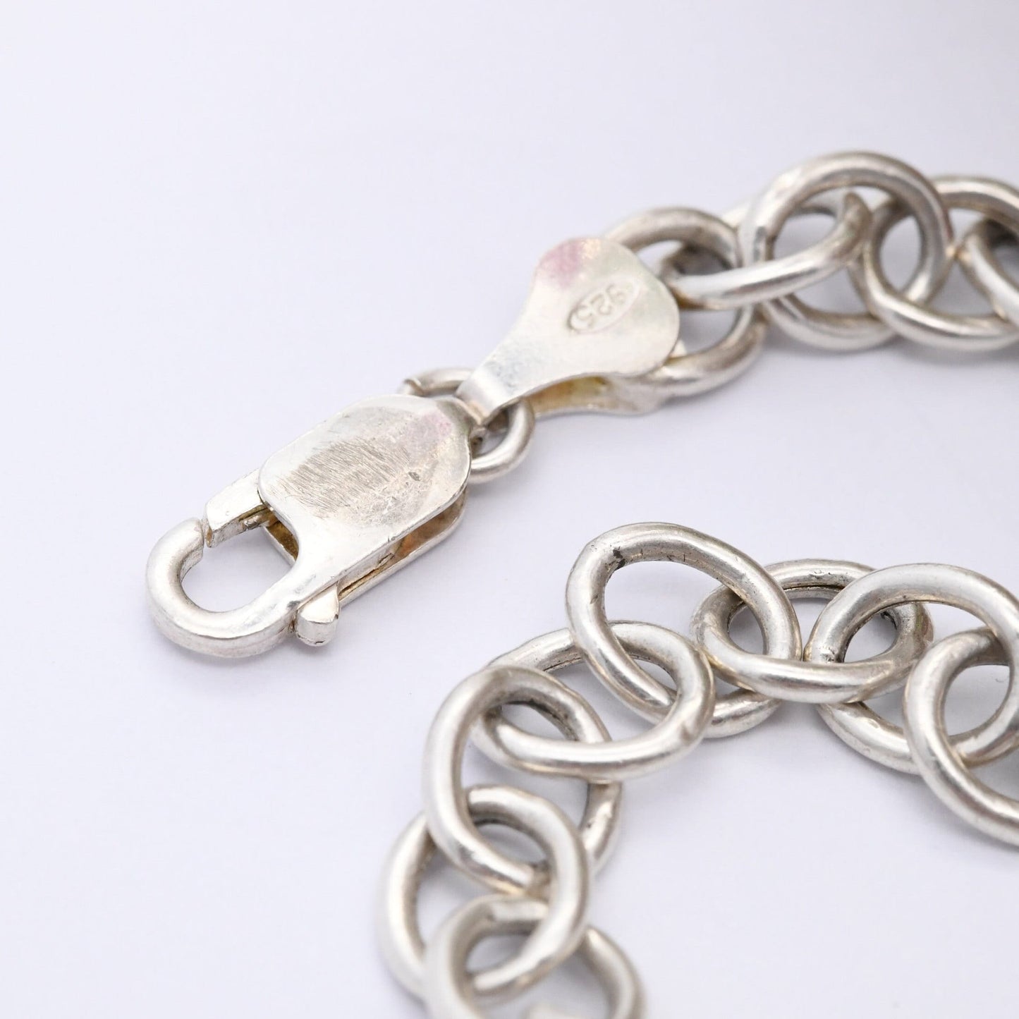 Vintage Sterling Silver Cable Link Chain Bracelet - Rolo Bracelet | Unisex Everyday Silver Jewellery