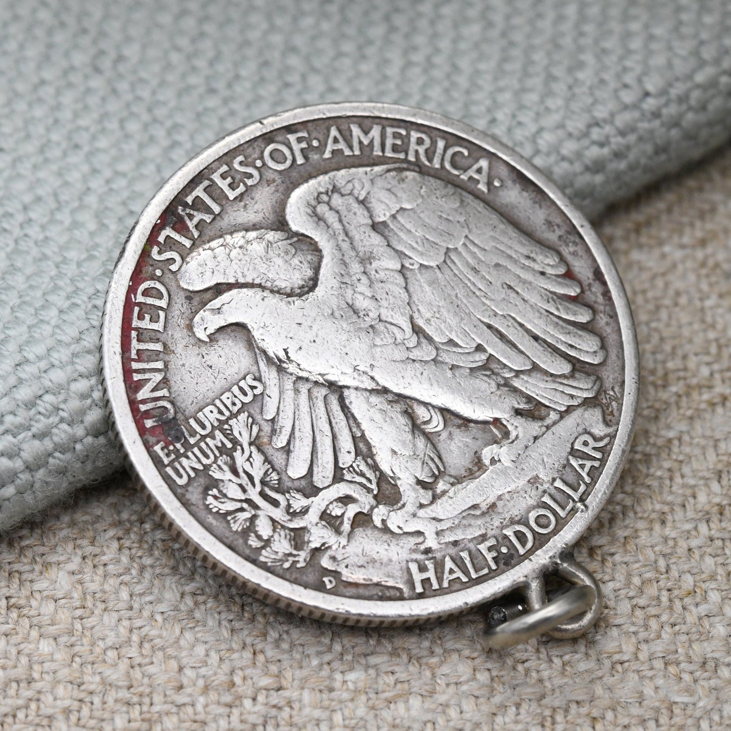 Vintage US 1/2 Dollar 1943 Coin Pendant Walking Liberty Half Dollar - United States of America Silver Coin Jewellery