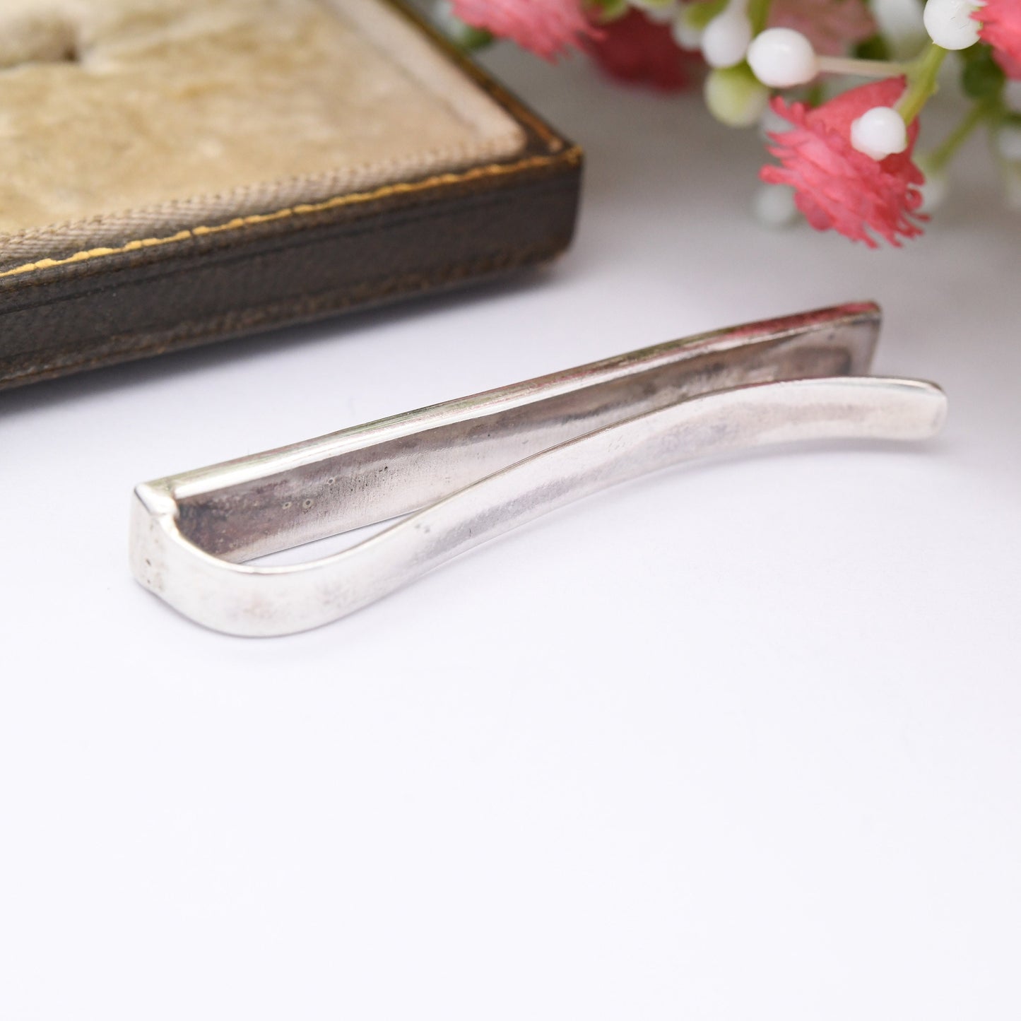 Vintage Kit Heath Sterling Silver Tie Clip - Professional Men's Tie Slide | Celtic Knot Design