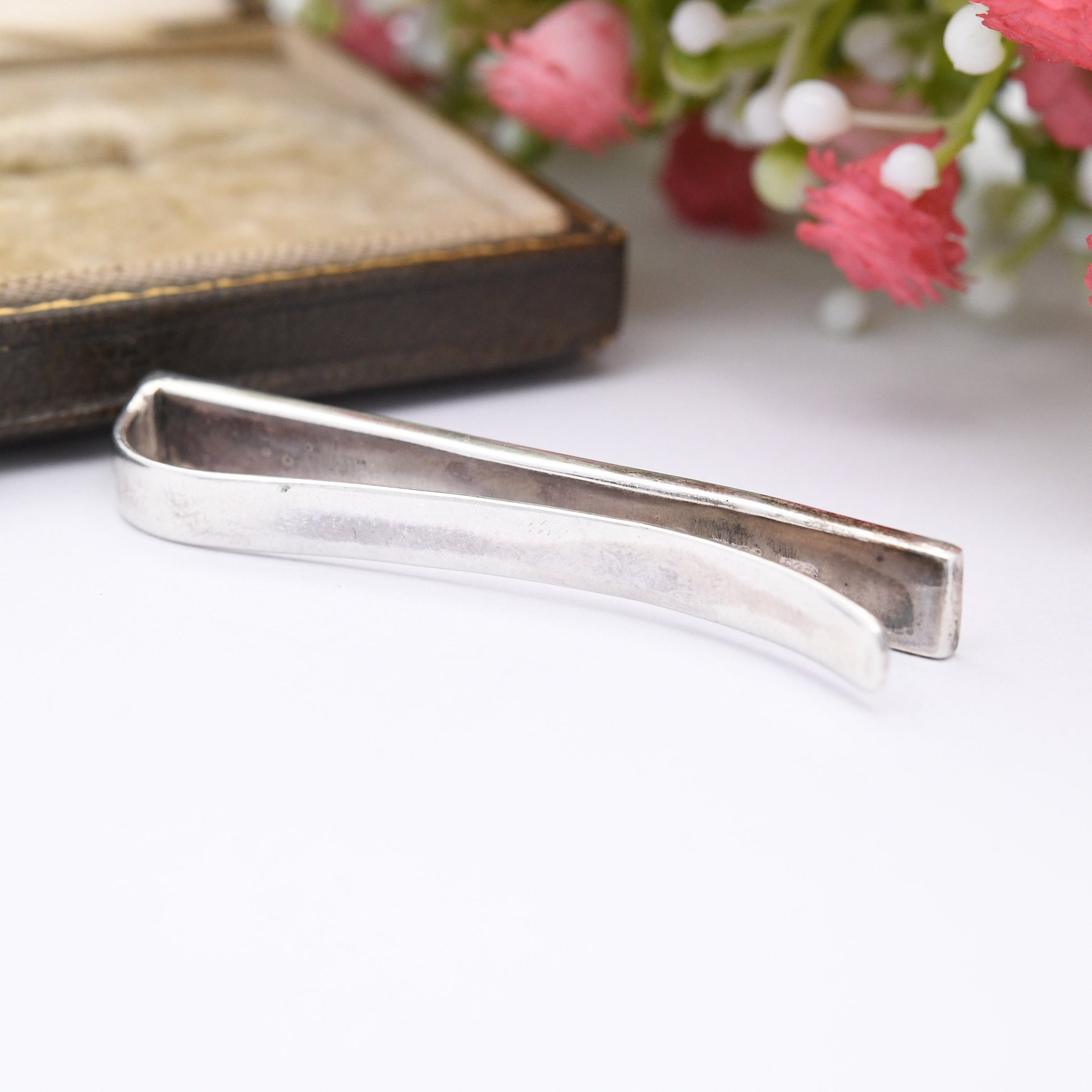 Vintage Kit Heath Sterling Silver Tie Clip - Professional Men's Tie Slide | Celtic Knot Design